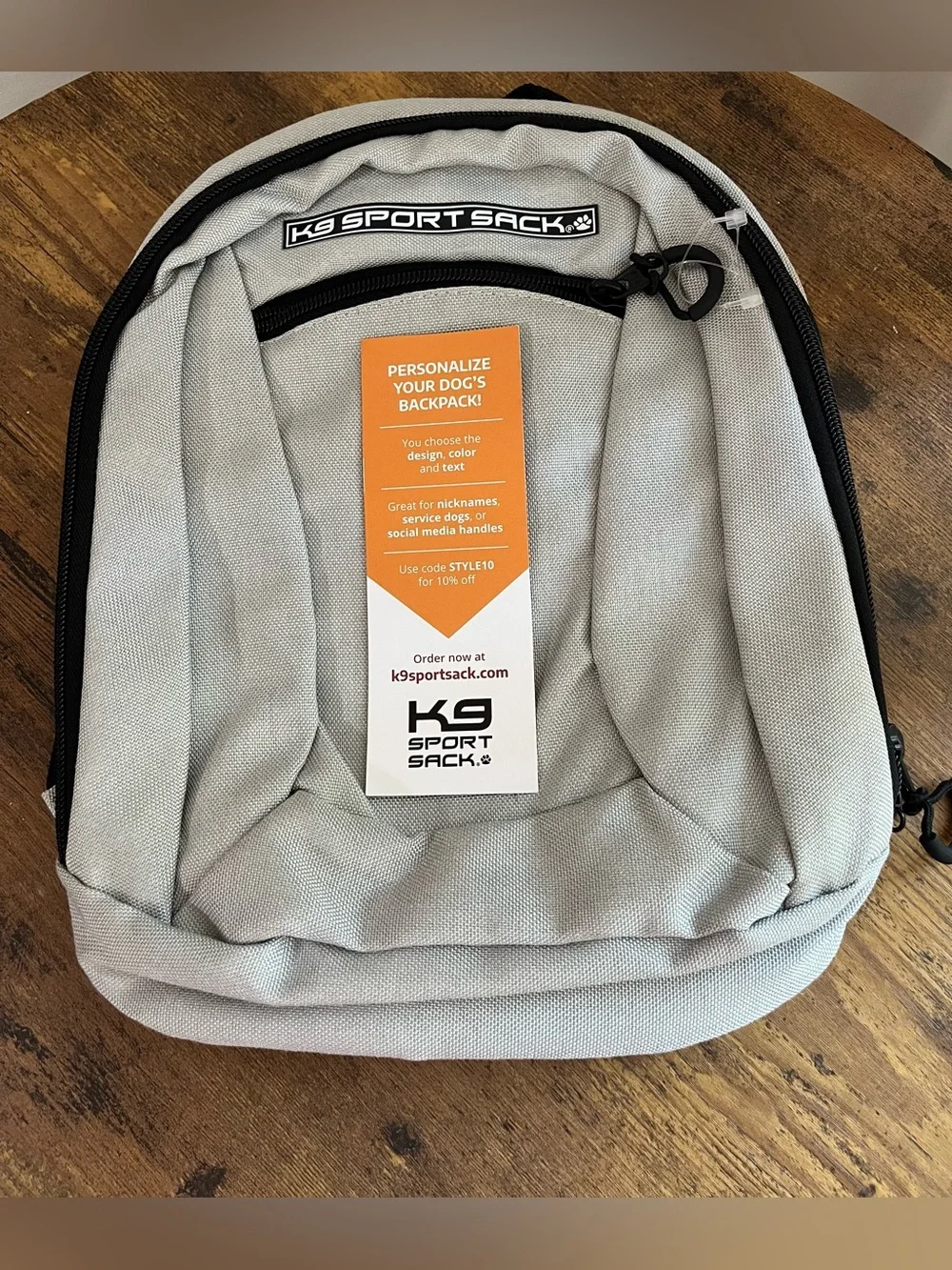K9 Sport Sack Gray Dog Carrier Backpack Pet Travel Bag NWT Adjustable Straps